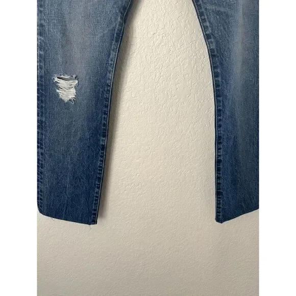 Moussy Vintage Celina Cropped Straight Blue Jeans NWT Size 26 - Picture 3 of 8